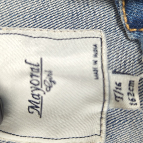 NEW ...Big Girl Mayoral Silver Button Denim Jacket ...Size 16 - Picture 8 of 8